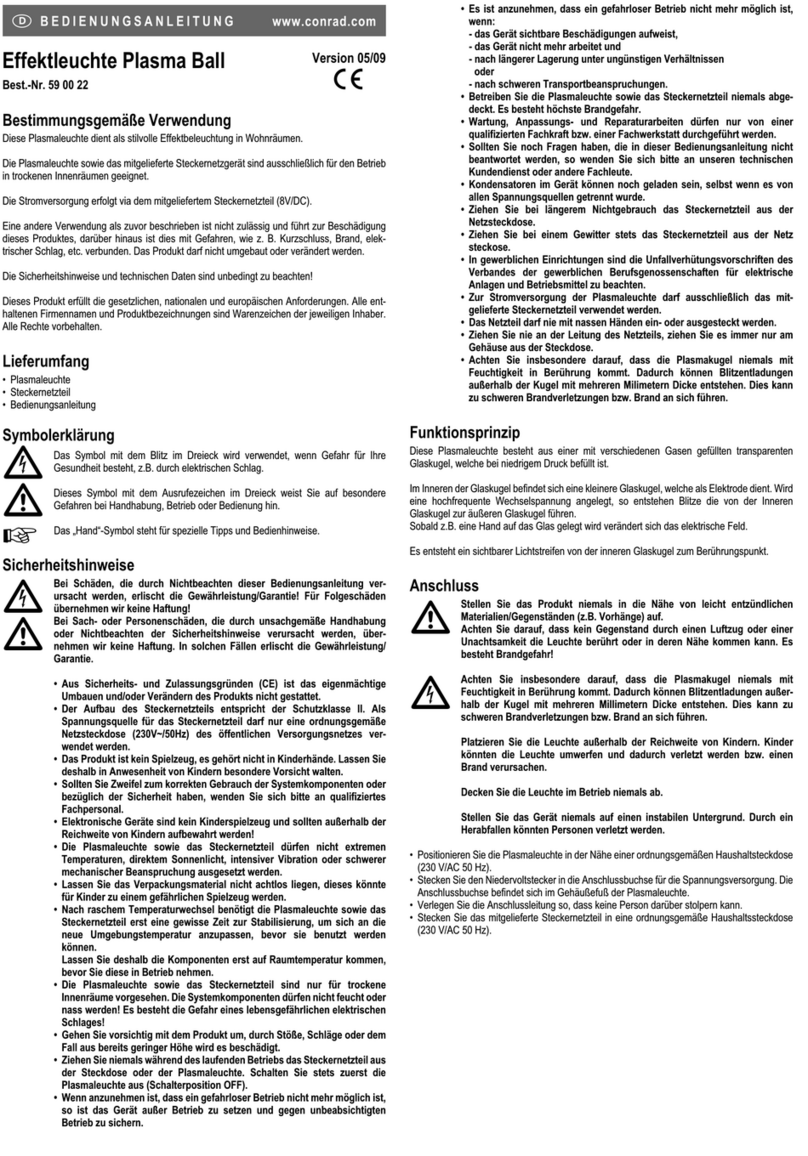 Conrad Electronic 59 00 22 operating instructions Conrad Electronic 59 00 22 operating instructions