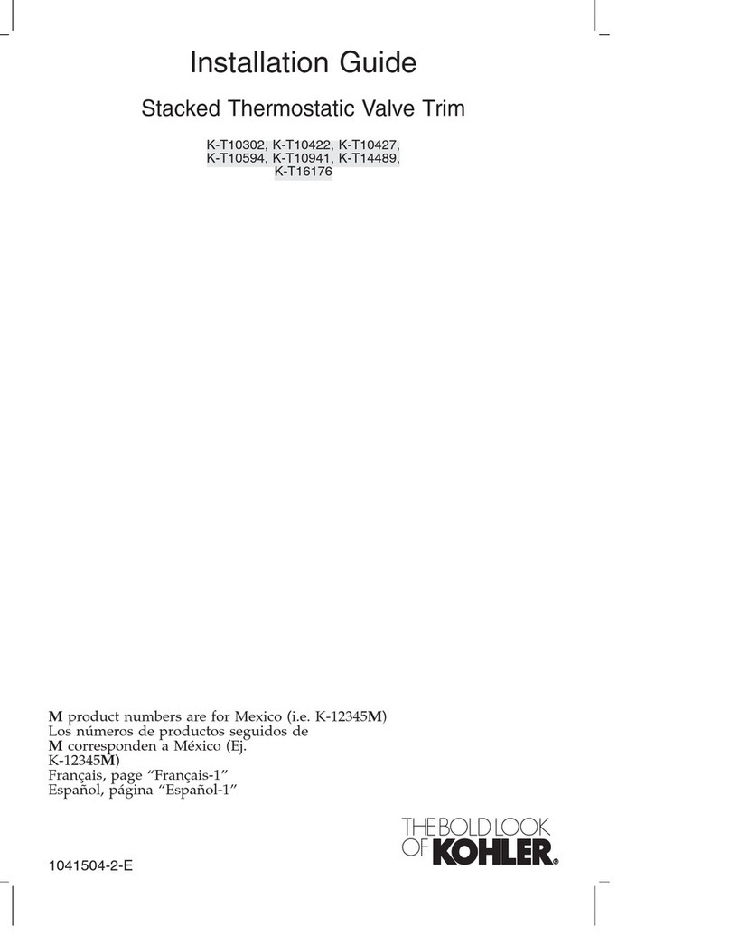 Kohler K-T10302 User manual