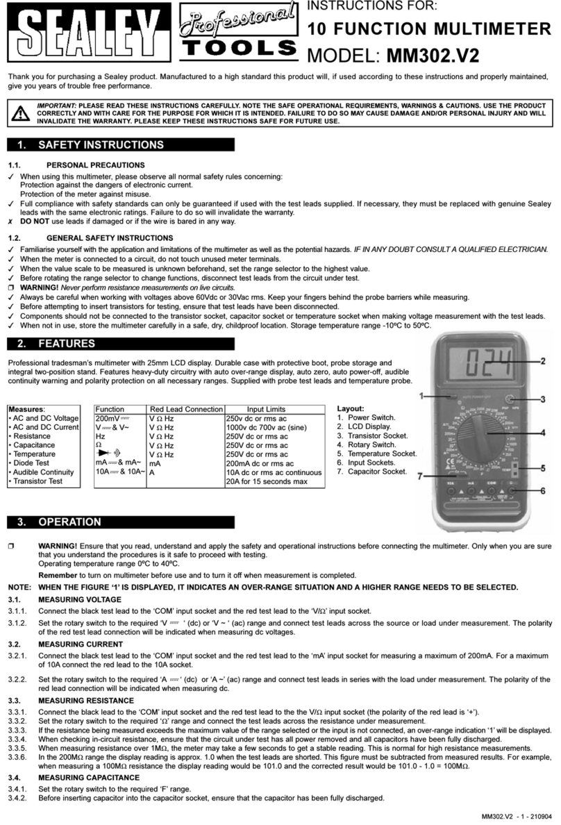 Sealey MM302.V2 User manual