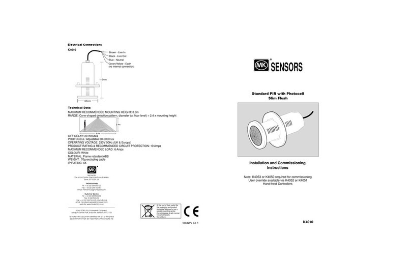 Sensors K4010 Installation and commissioning instructions