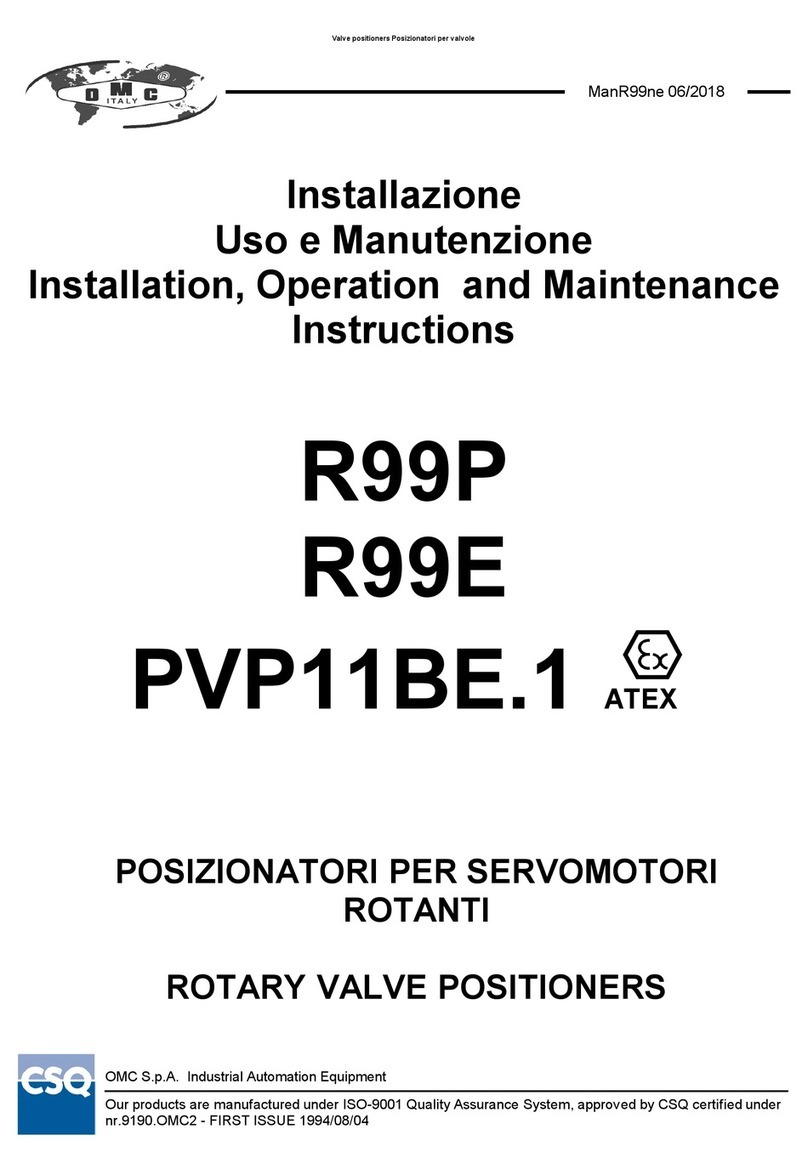 OMC R99P Installation, operation and maintenance instructions OMC R99P Installation, operation and maintenance instructions