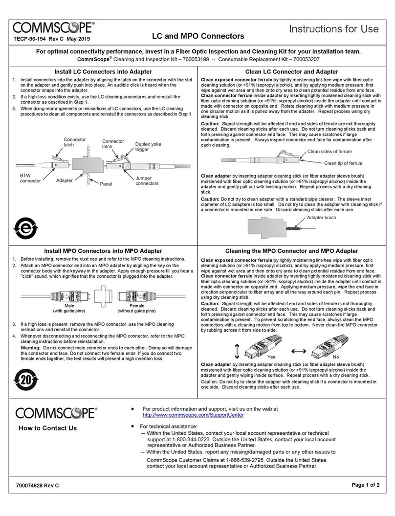 CommScope LC Instructions for use