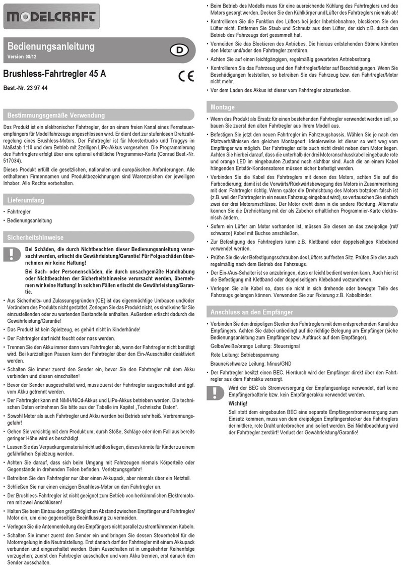 ModelCraft 23 97 44 operating instructions