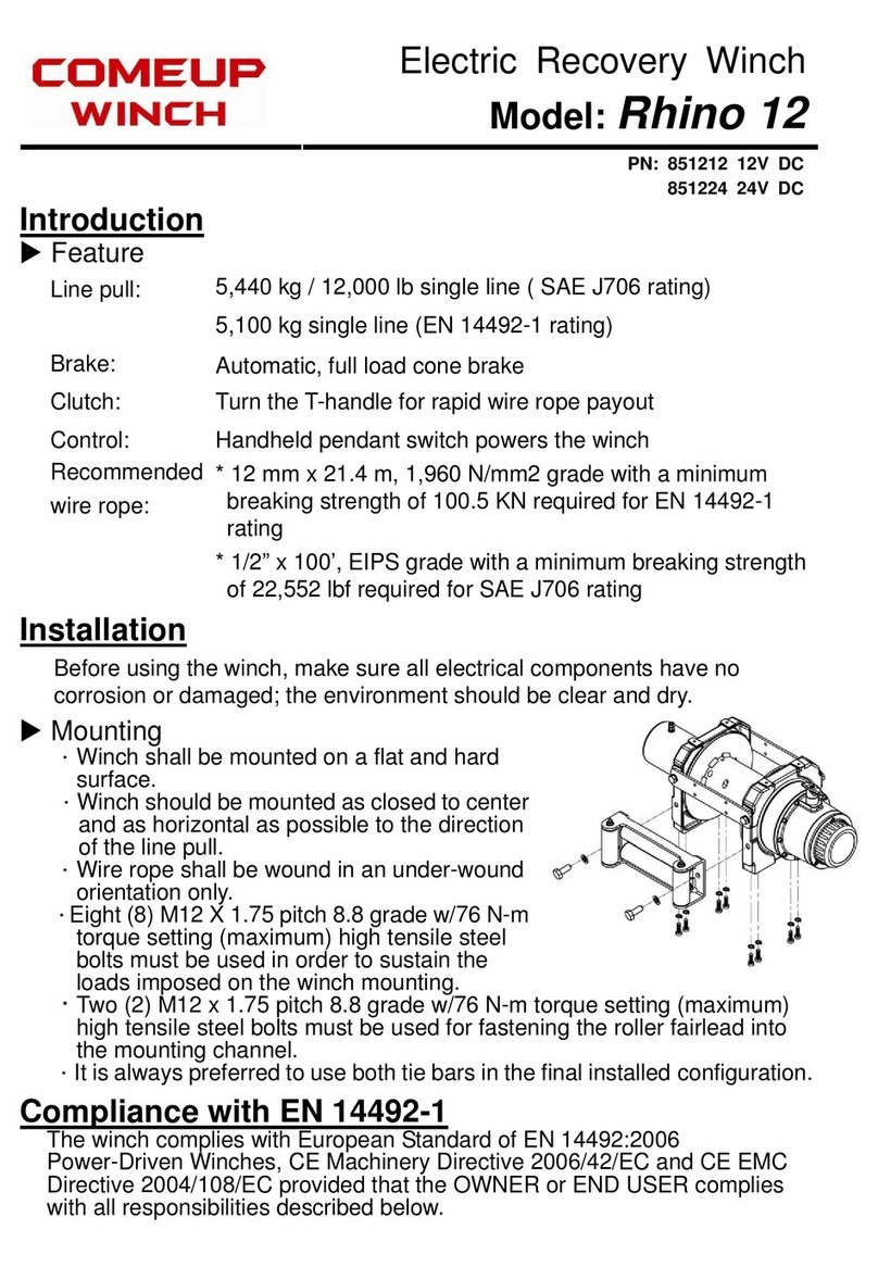 Comeup Rhino 12 User manual