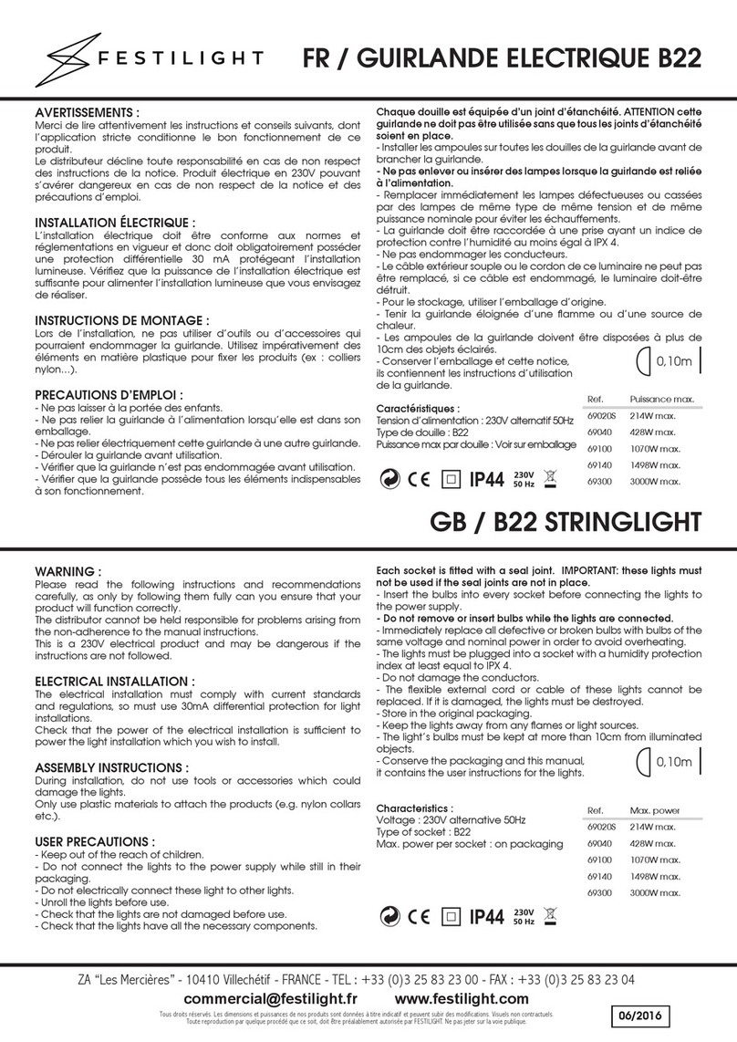 festilight B22 User manual
