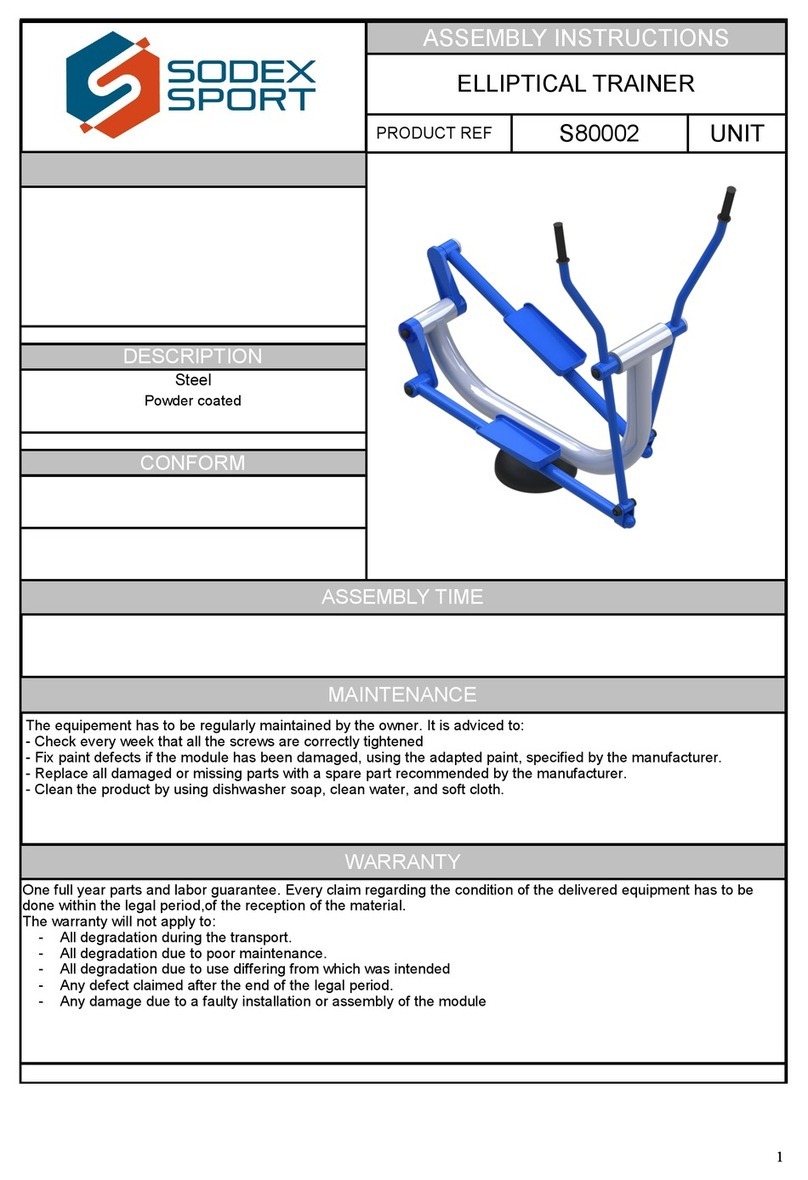 Sodex Sport S80002 Assembly instructions
