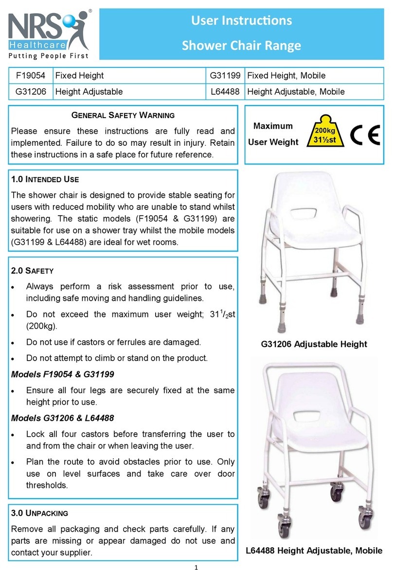 NRS Healthcare Shower Chair Series User manual