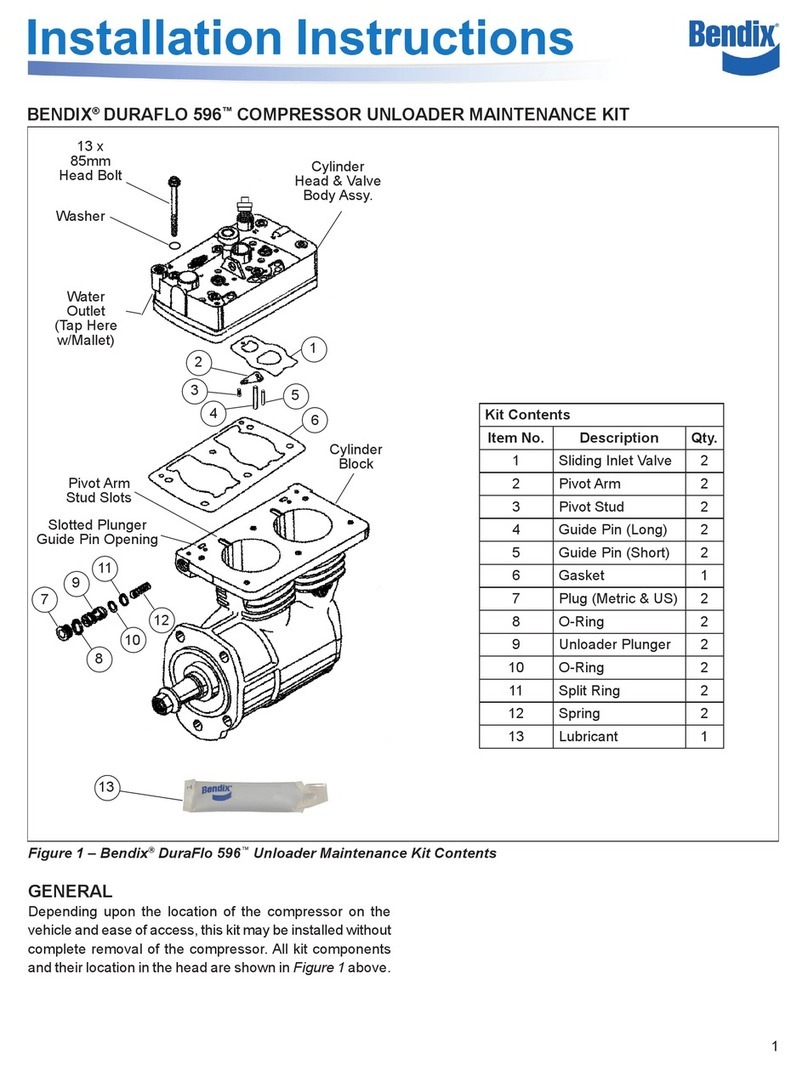 BENDIX DURAFLO 596 COMPRESSOR User manual