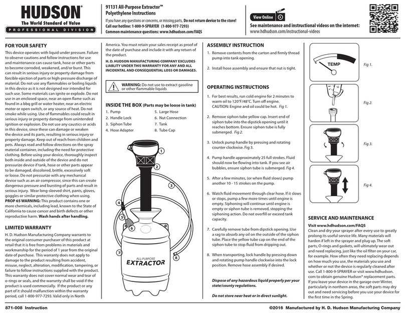 Hudson 91131 instructions