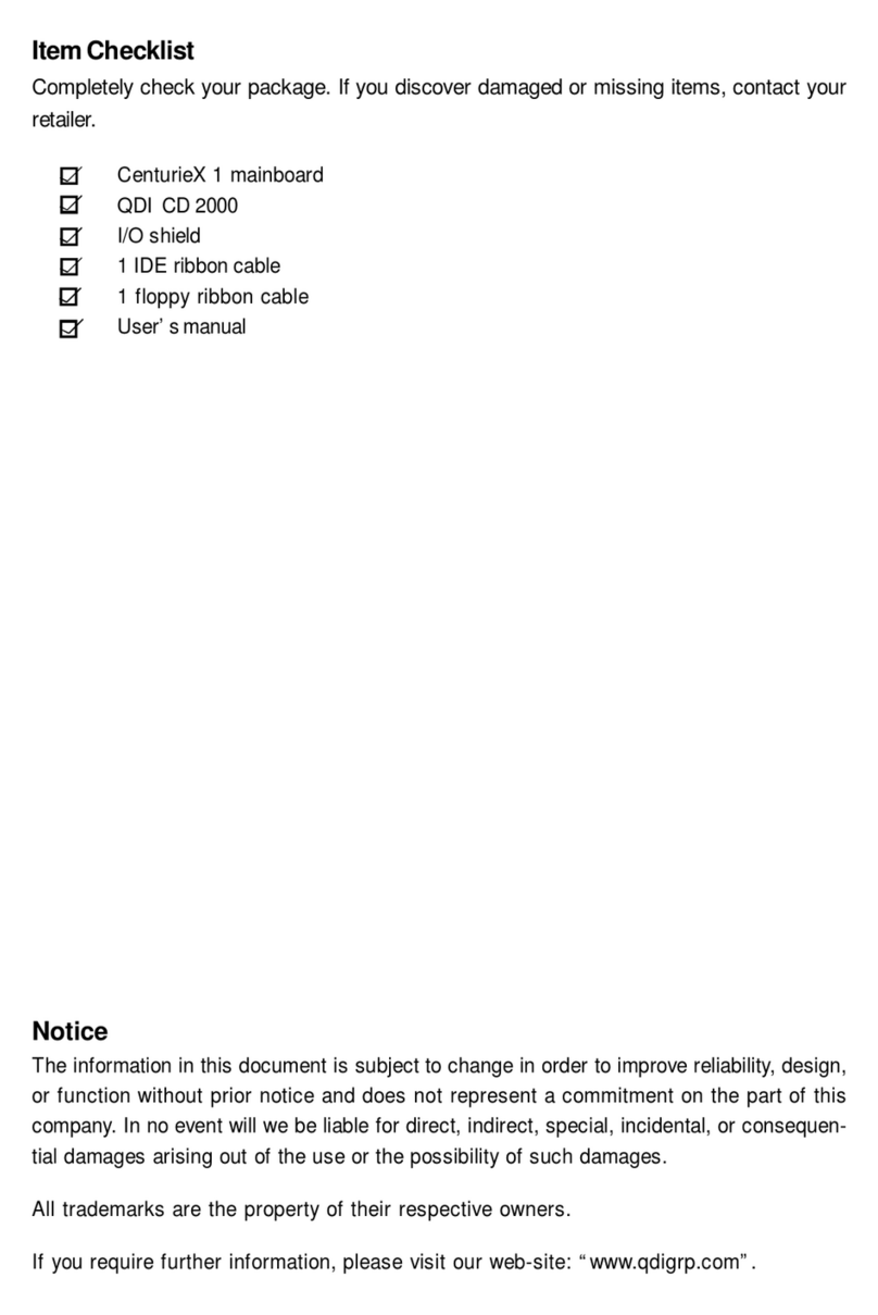 QDI CenturieX 1 User manual