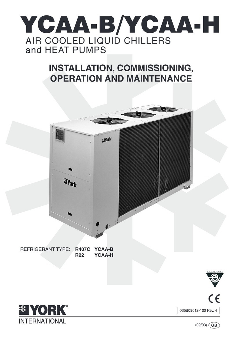 York International YCAA-B Installation, Commissioning, Operation and Maintenance Manual