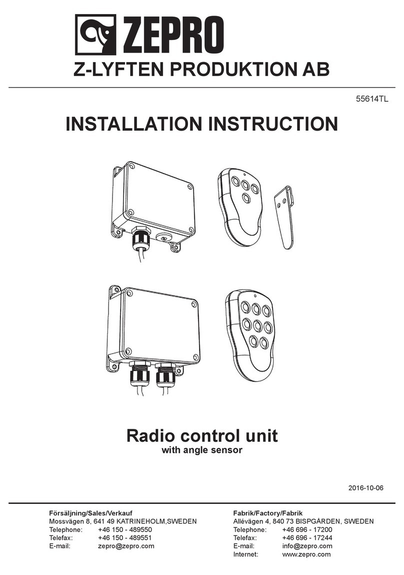 Zepro T60 Installation instruction