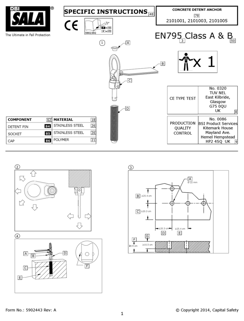 DBI SALA EN795 Class A User manual
