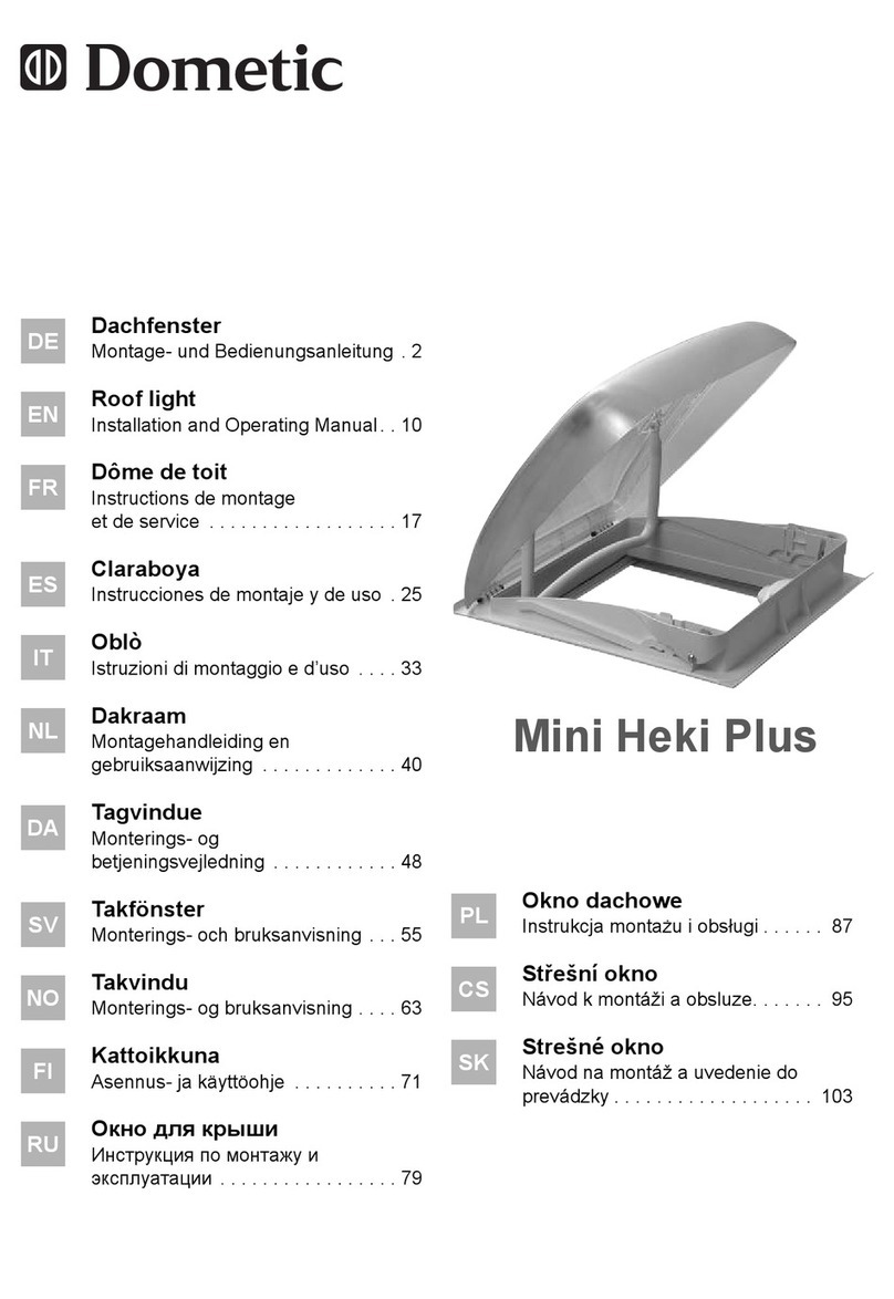 Dometic Mini Heki Plus User manual Dometic Mini Heki Plus User manual