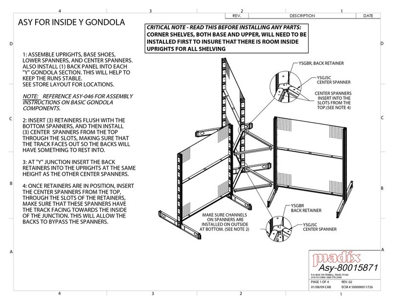Madix Y GONDOLA 80015871 Aassembly Instructions