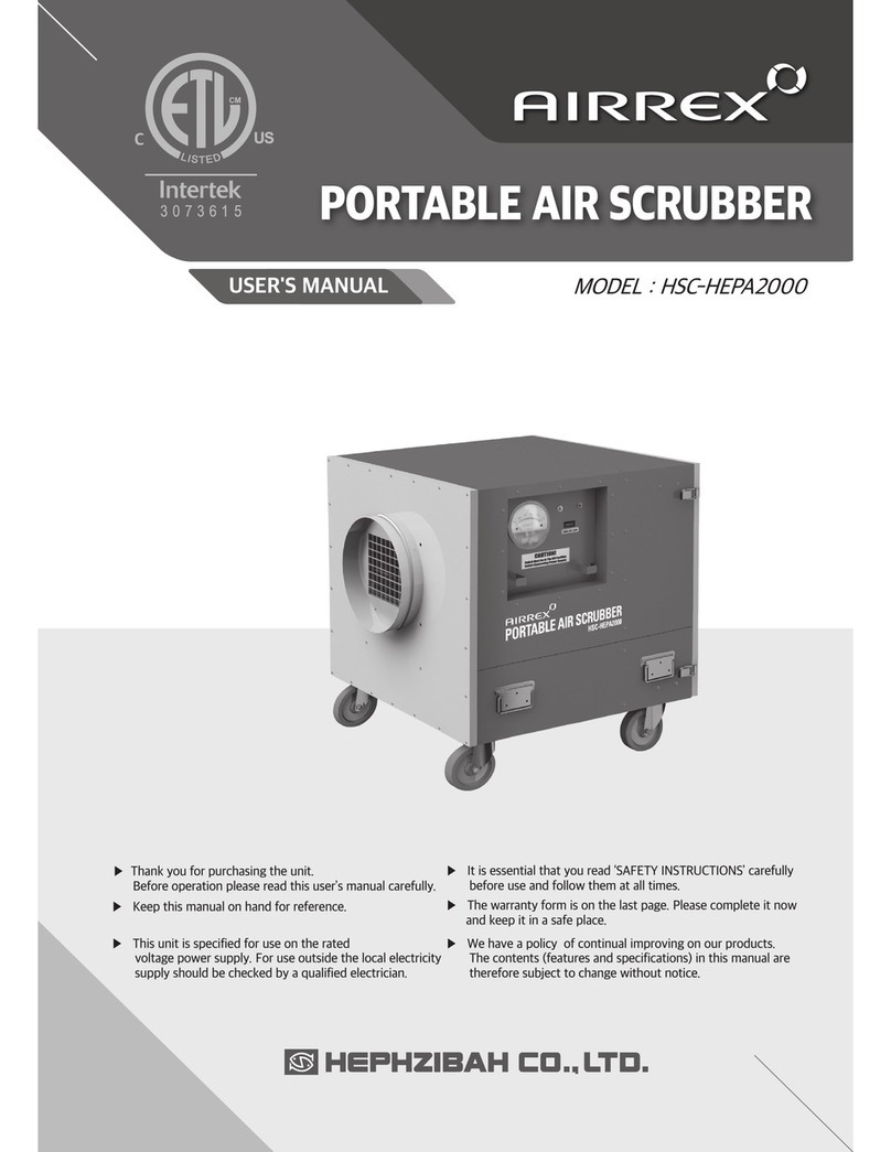 Airrex HSC-HEPA2000 User manual