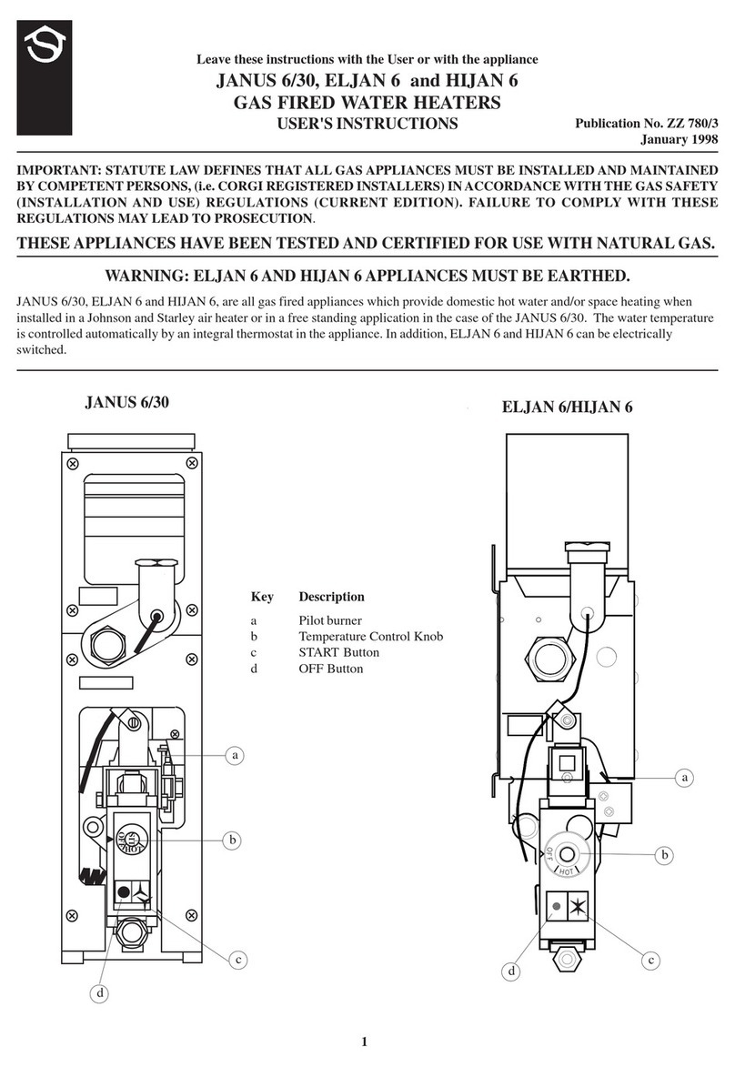 Johnson & Starley JANUS 6 User manual