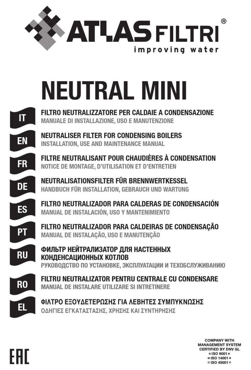 Atlas Filtri NEUTRAL MINI Installation, use and maintenance manual