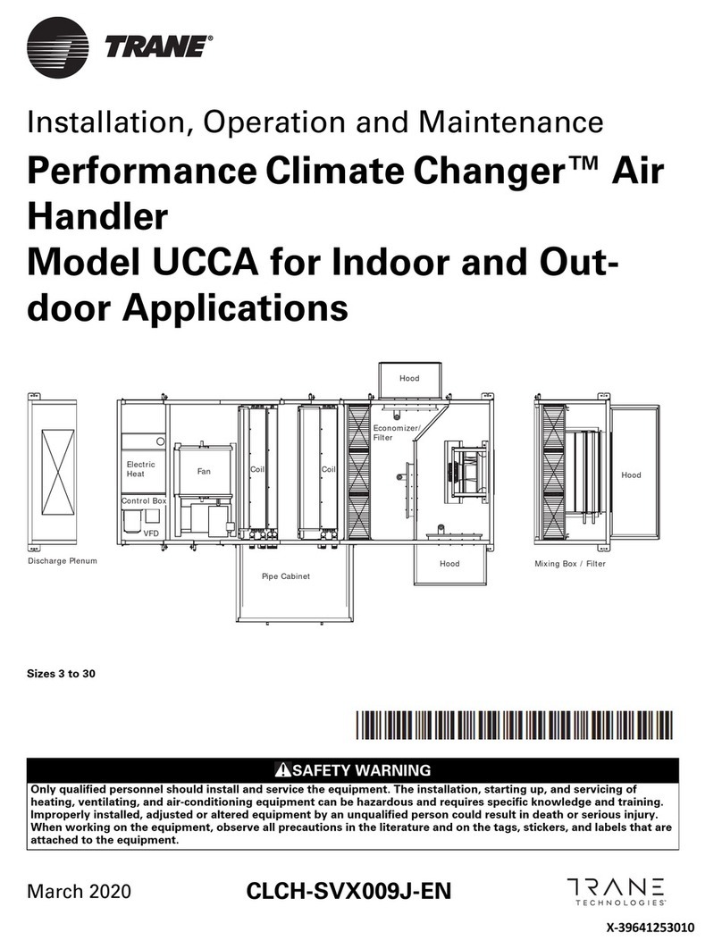 Trane Technologies Climate Changer UCCA Installation and operating instructions
