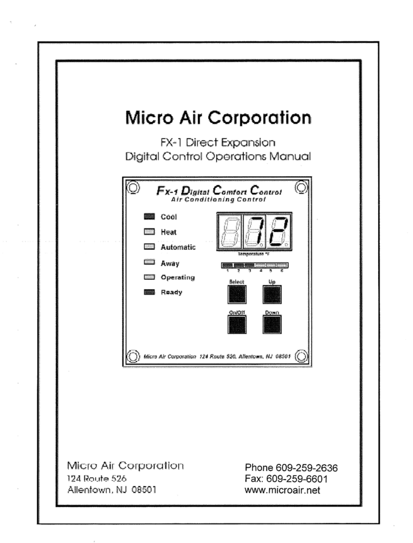 Micro Air Corporation FX-1 Operation manual