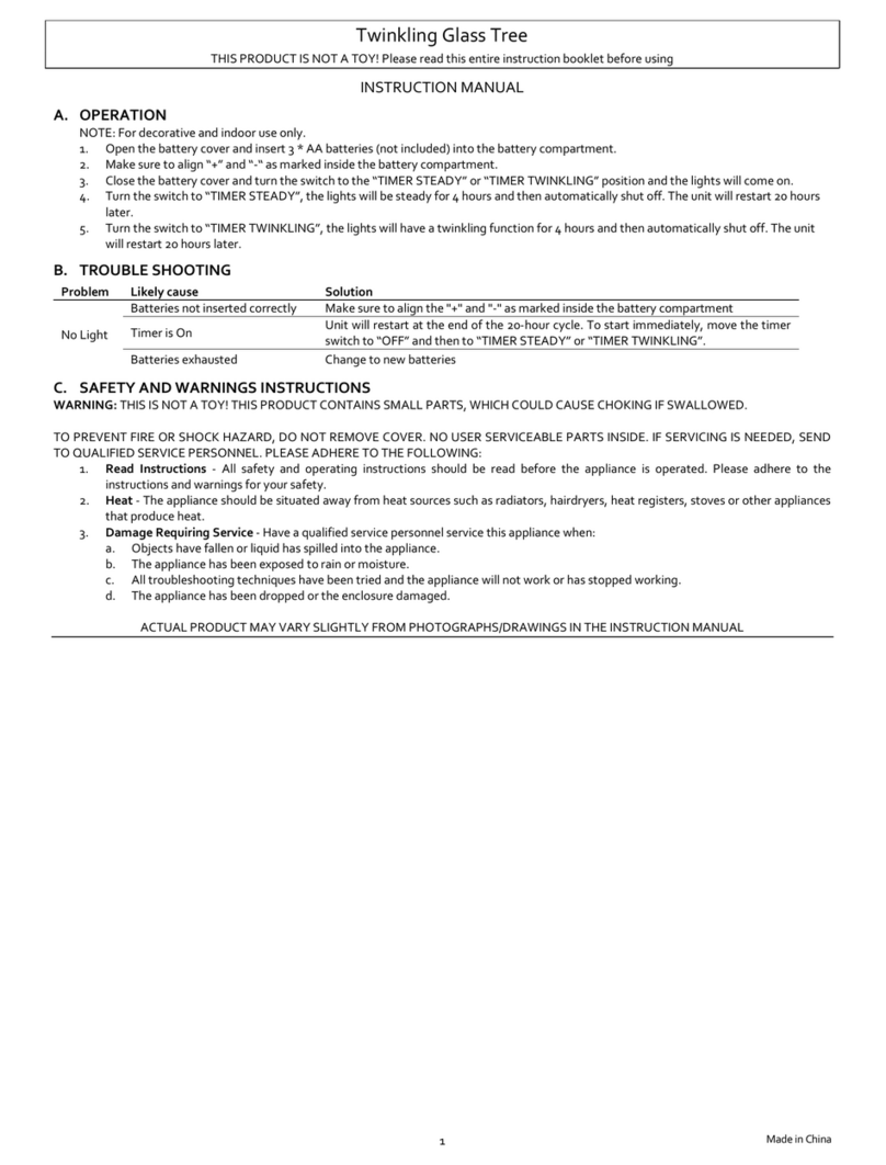 Mr. Christmas S/3-GOLD instruction manual