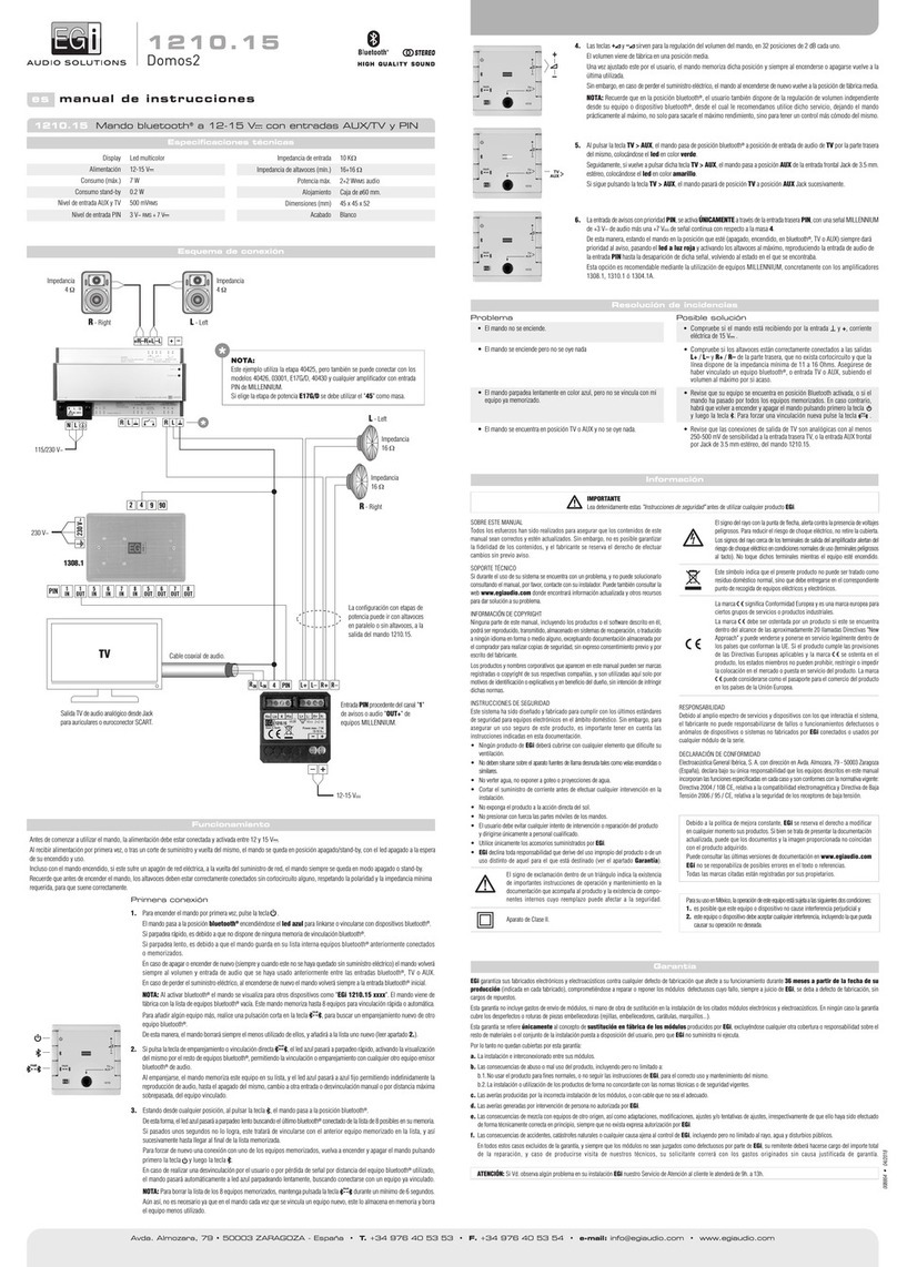EGi DOMOS2 User manual