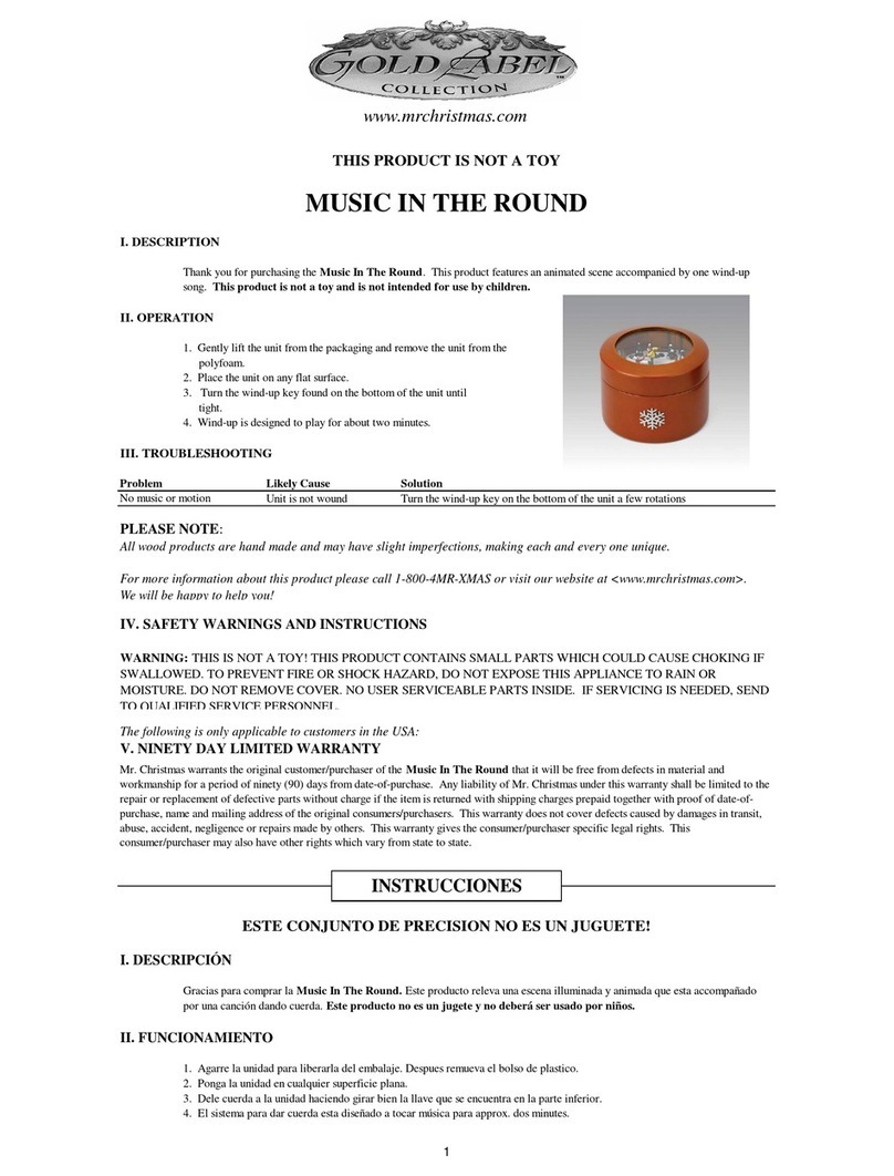 GOLD LABEL MUSIC IN THE ROUND User manual GOLD LABEL MUSIC IN THE ROUND User manual