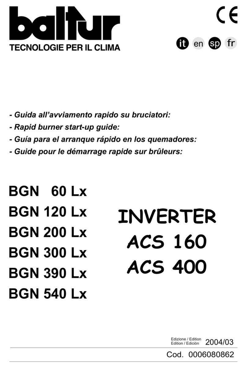 baltur BGN 60 LX Startup guide