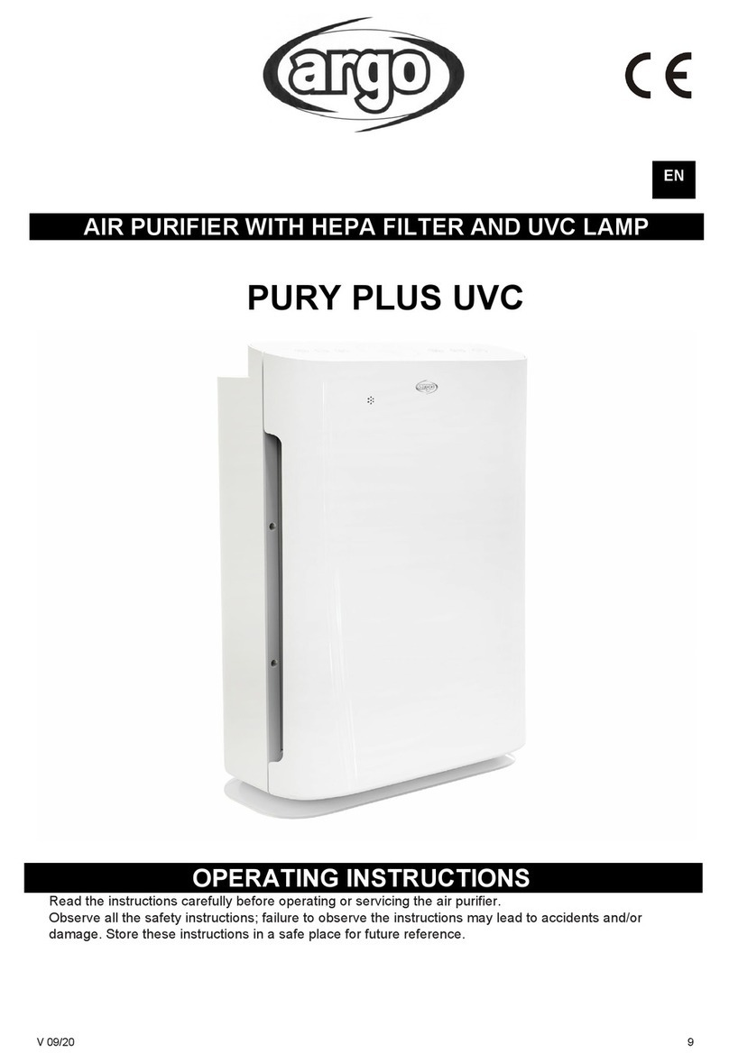Argo PURY PLUS UVC operating instructions