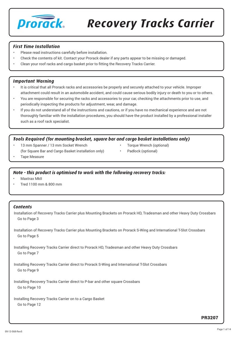 Prorack VOYAGER PR3207 User manual