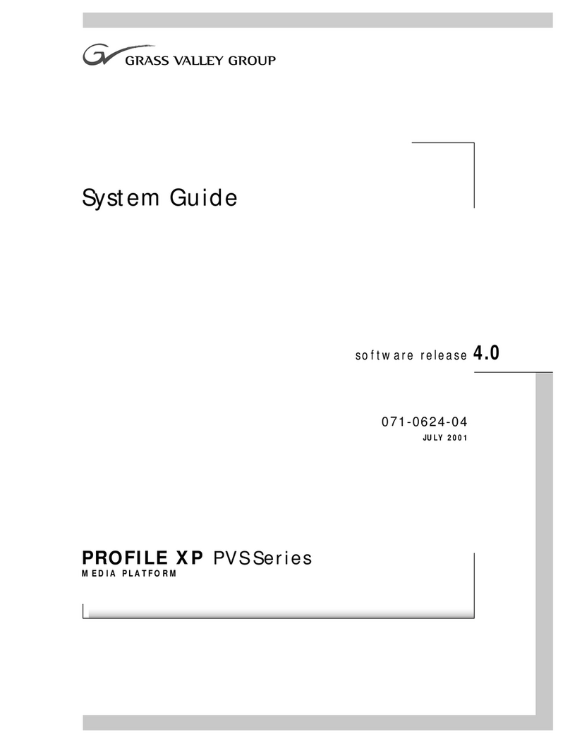 GRASS VALLEY PROFILE XP PVS Series Parts list manual