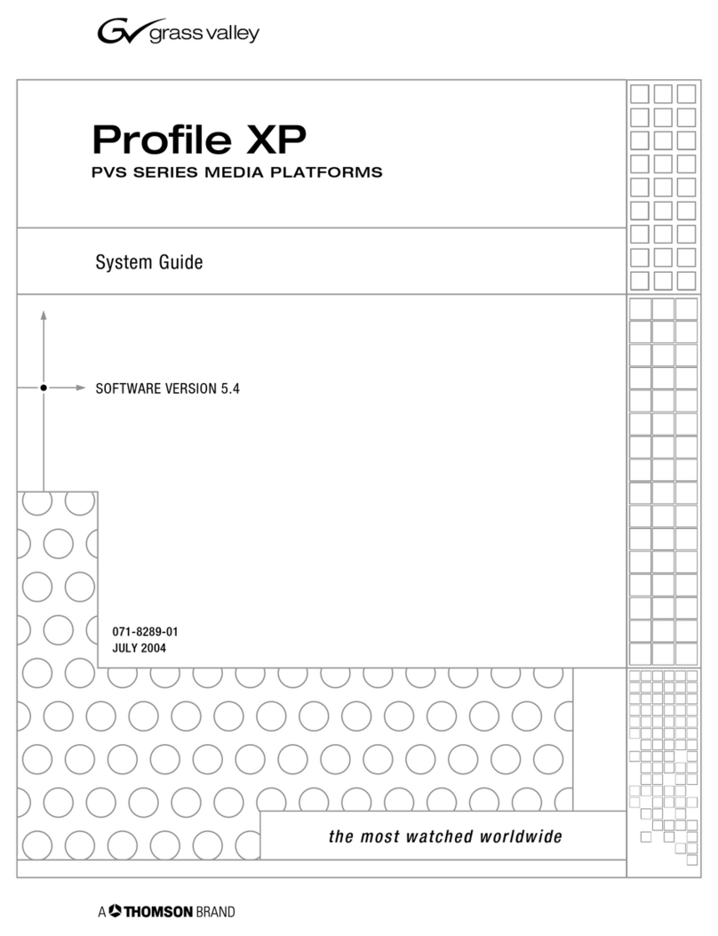 GRASS VALLEY PROFILE XP PVS Series System guide