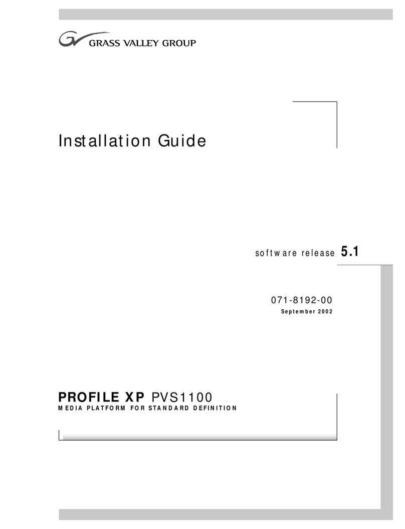 GRASS VALLEY Profile XP PVS1100 User manual