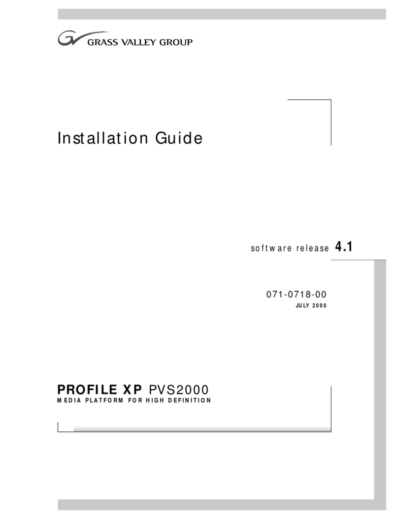 GRASS VALLEY Profile XP PVS2000 User manual