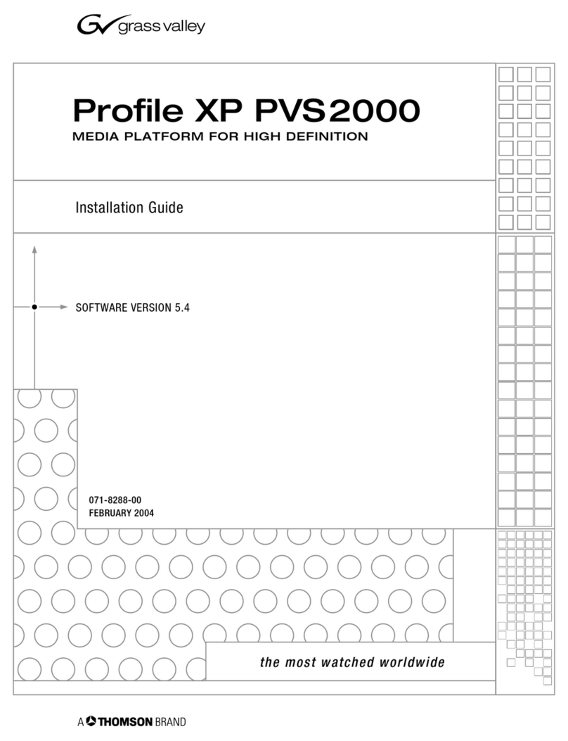 GRASS VALLEY Profile XP PVS2000 User manual