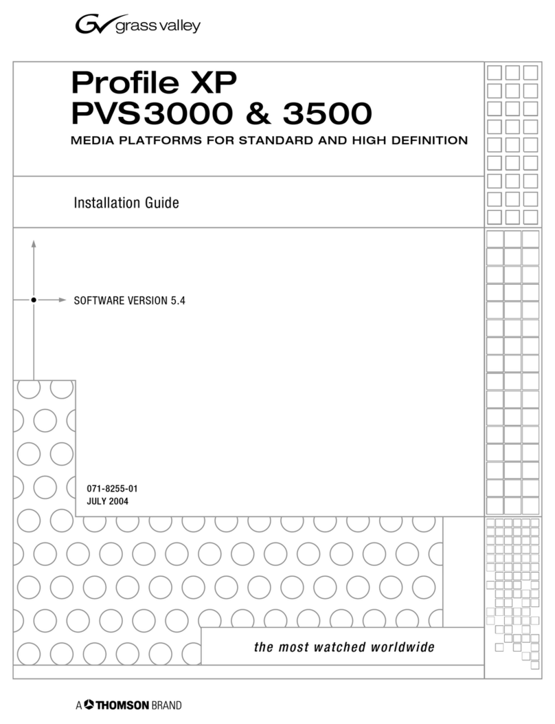 GRASS VALLEY Profile XP PVS3000 installation guide