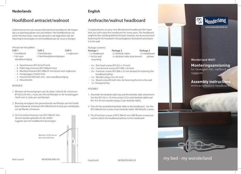 Wonderland W401 Assembly instructions