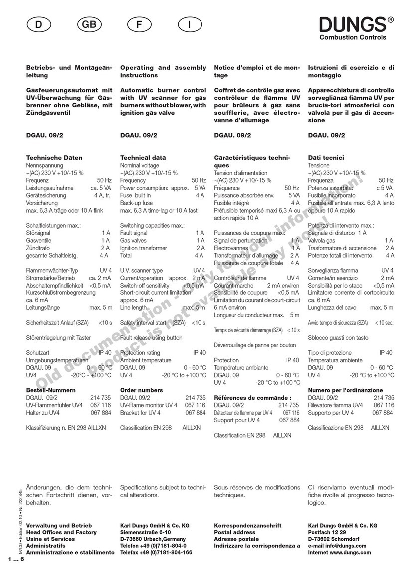 Dungs DGAU. 09/2 Operating and assembly instructions