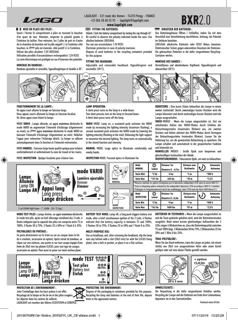 Lago Light BXR2.0 quick start guide