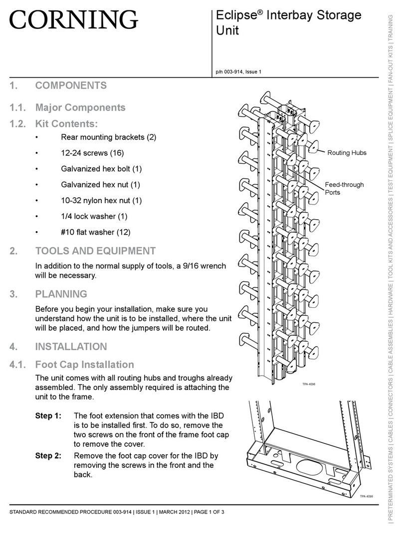 CORNING Eclipse Interbay Storage Unit User manual