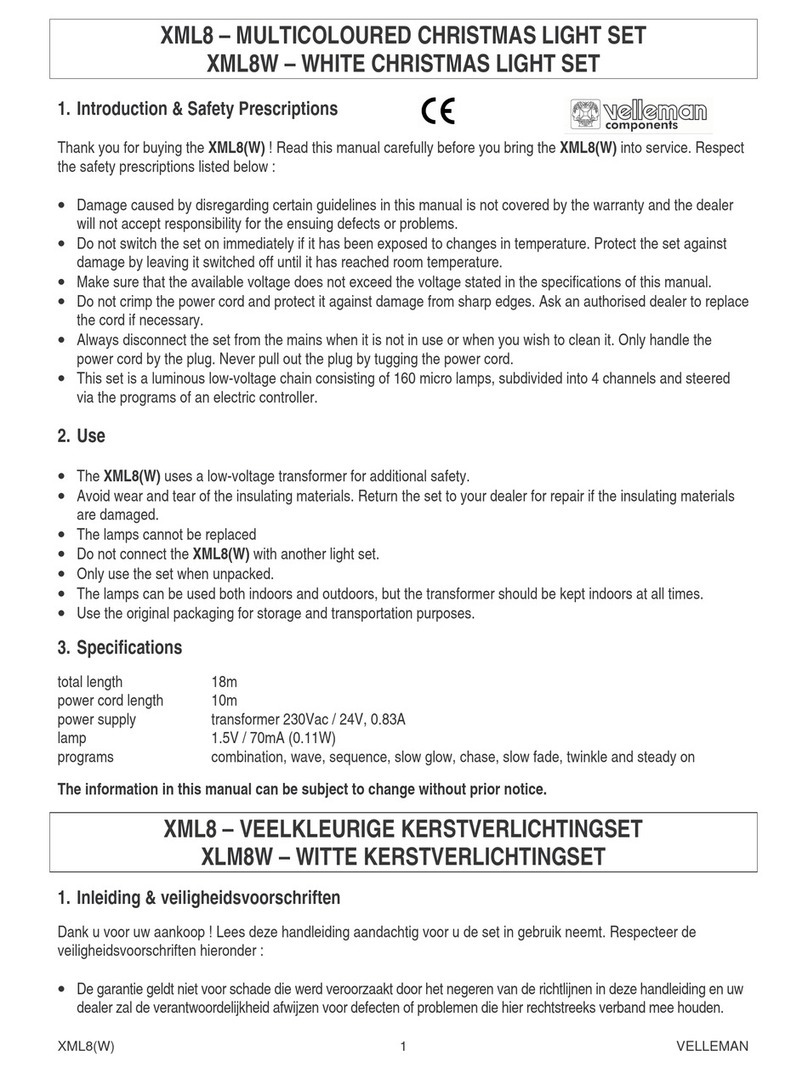 Velleman XML8 User manual Velleman XML8 User manual