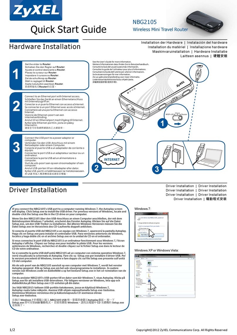 ZyXEL Communications NBG2105 User manual ZyXEL Communications NBG2105 User manual