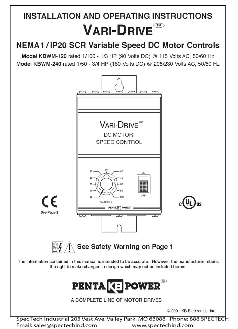 Spectech VARI-DRIVE KBWM-120 User manual