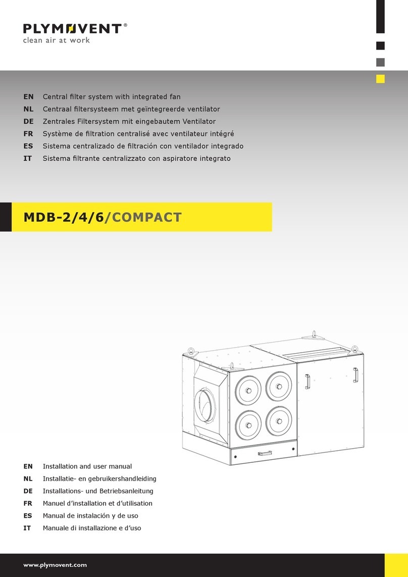 Plymovent MultiDust Bank-2/COMPACT Installation and user manual Plymovent MultiDust Bank-2/COMPACT Installation and user manual