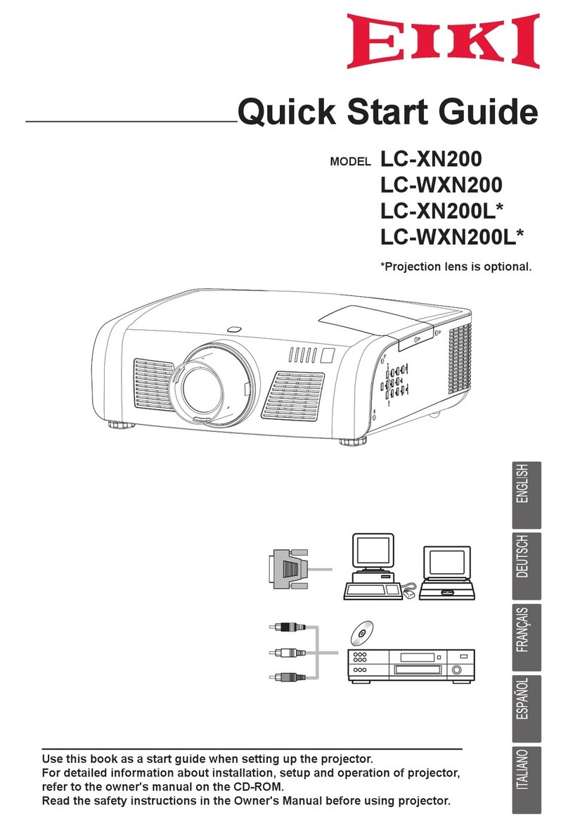 Eiki LC-XN200 quick start guide