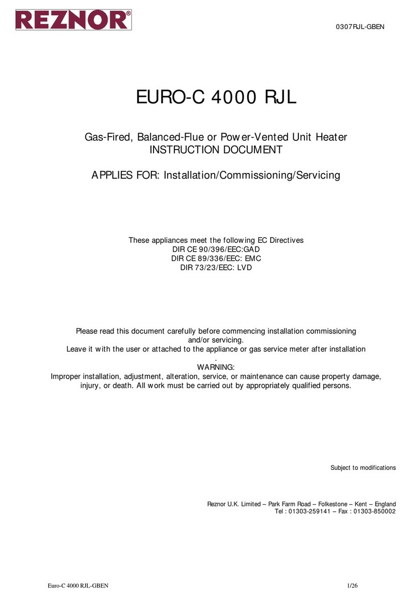 Reznor EURO-C 4000 RJL Instruction document