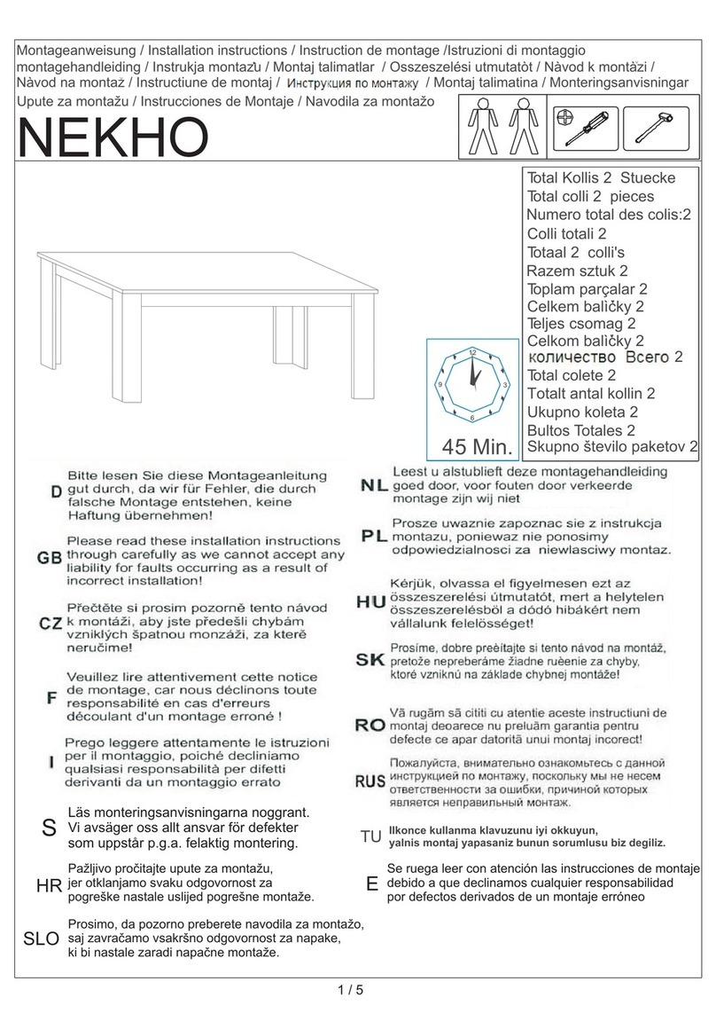 Moss NEKHO installation instructions Moss NEKHO installation instructions