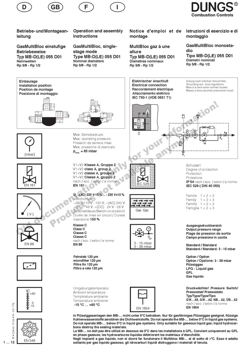 Dungs GasMultiBloc MB-D 055 D01 Service manual