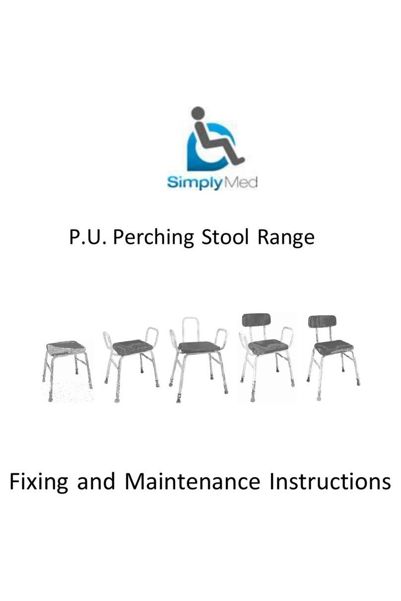 SimplyMed P.U. Perching Stool SMH003 Fixing and maintenance instructions