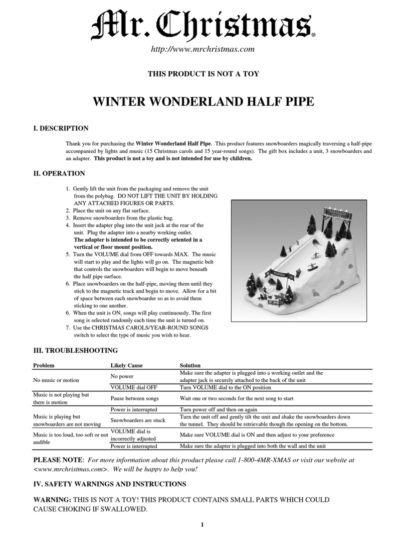Mr. Christmas WINTER WONDERLAND HALF PIPE quick start guide Mr. Christmas WINTER WONDERLAND HALF PIPE quick start guide